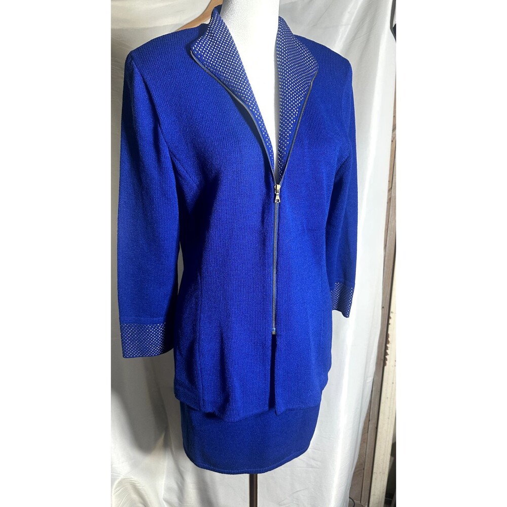 St John Knit Set Royal Blue Size 8